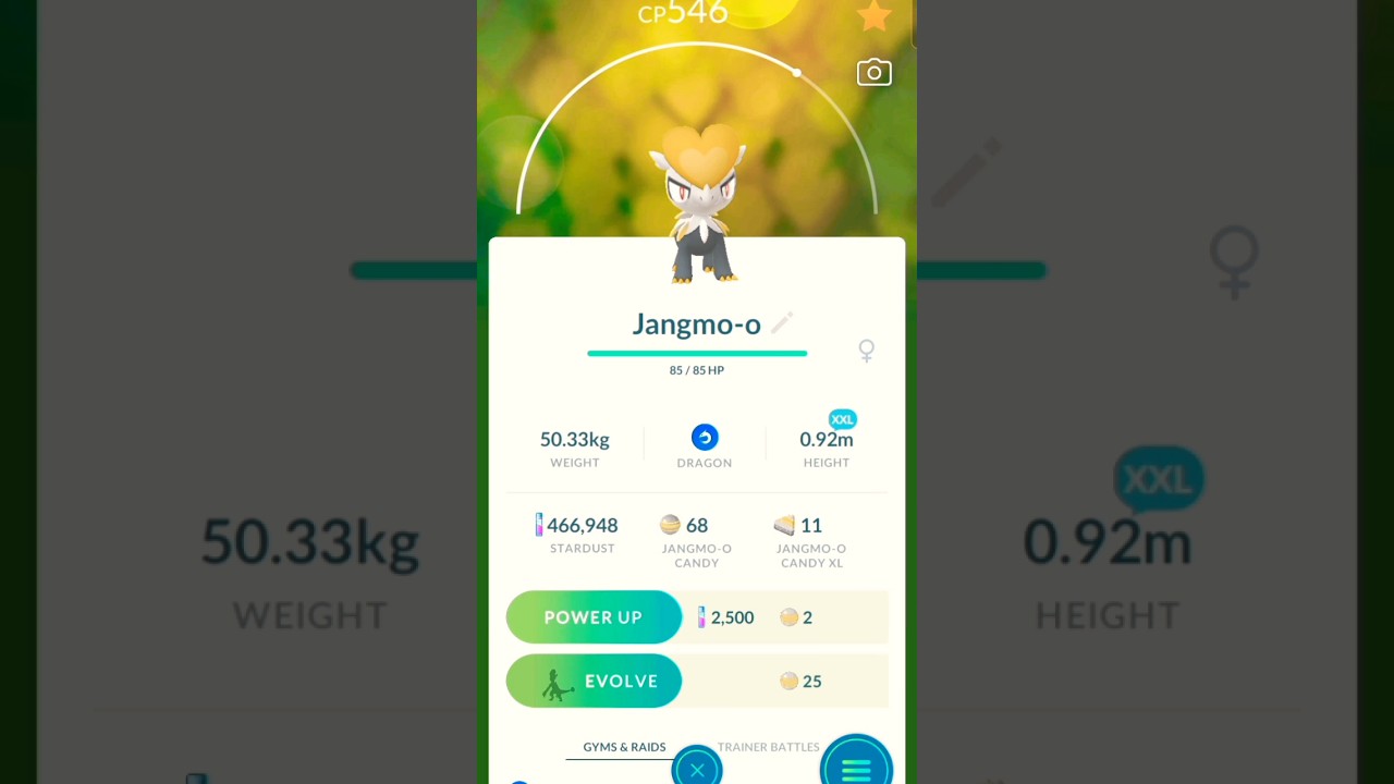 Pokemon go Jangmo-o Pokemon evolution 🥵🥵🥵