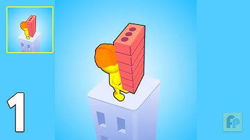 Grow Tower: Block Island - Walkthrough Gameplay Part 1 Tutorial Stickman Build 10 Floor Tower