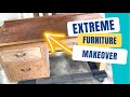 Extreme Desk Rescue || REMOVING LEAD PAINT || Furniture Flip Collab- UGLY DUCKLING CHALLENGE