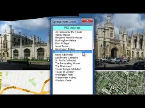 Google Maps in Excel ➜ Demo Workbook