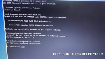Bootrec /fixboot Access is Denied During Fix Boot Configuration (FIXED)