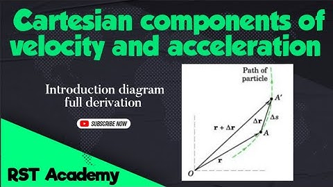 Cartesian components of velocity and acceleration|Mechanics|vectors in 2D|Cartesian coordinates