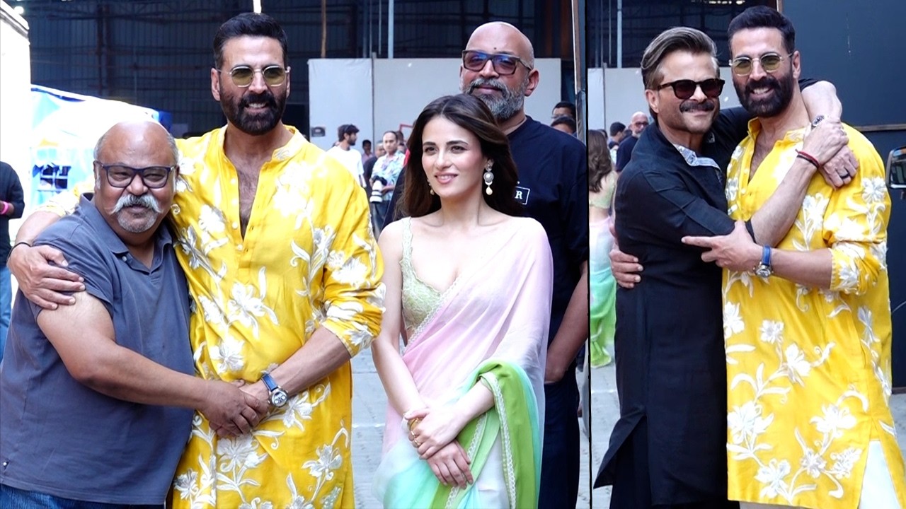 Anil Kapoor, Radhika Madan & Akshay Kumar Spotted On The Wheel Of Fortune Set To Promote Subedaar 🔥