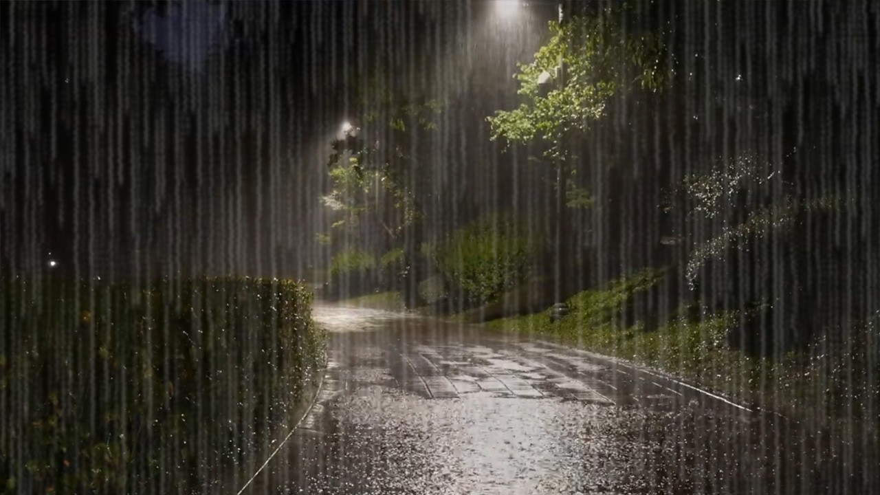 Звуки сильного дождя ночью (ASMR) для комфортного сна, снятия стресса и борьбы с бессонницей.