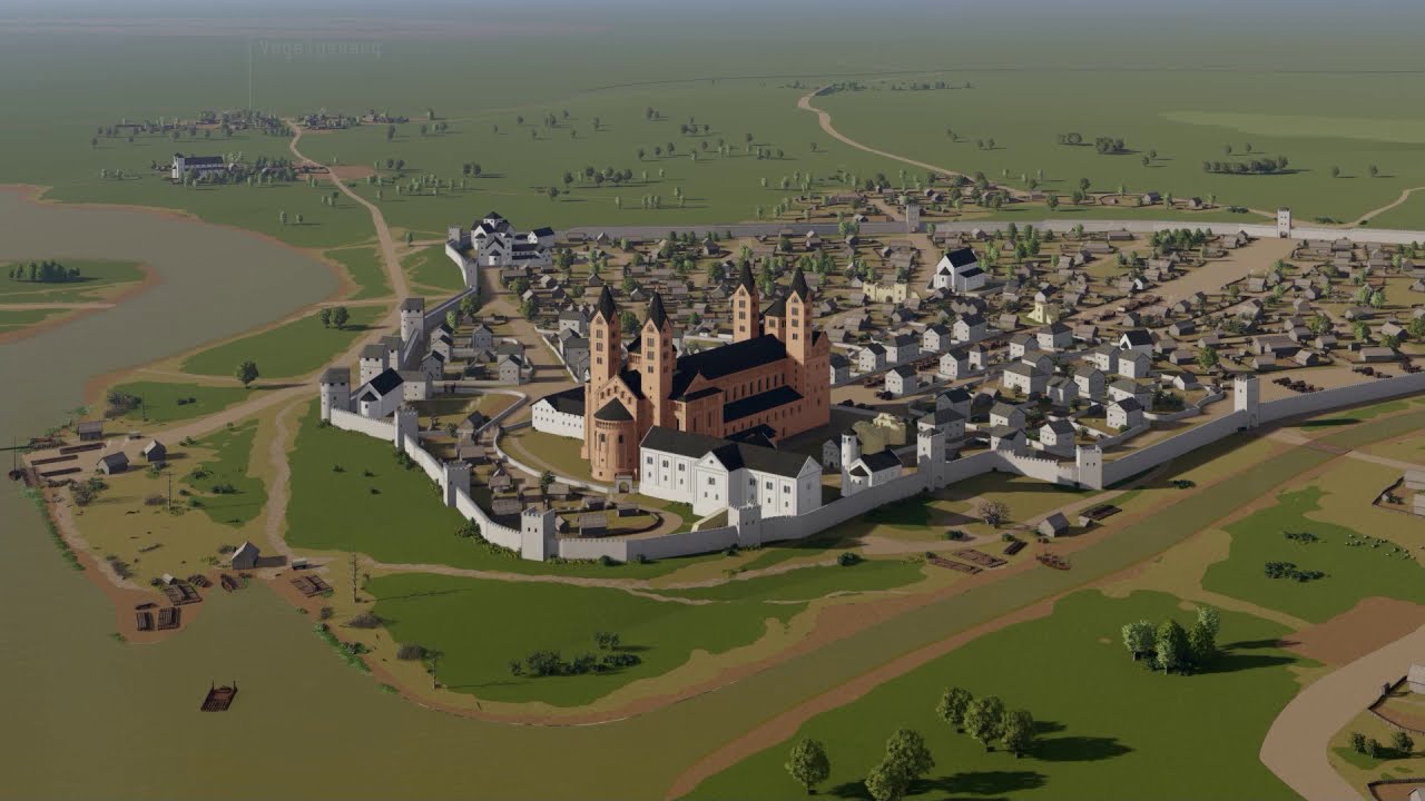 Digitales Stadtmodell: Speyer um 1250