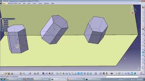 Projections of a Hexagonal prism suspended freely from a corner of its base and axis inclined to VP