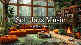 Jazz Relaxing Music with Cozy Cabin Coffee To Enjoy Your Day | Rainy Jazz Music For Work, Study