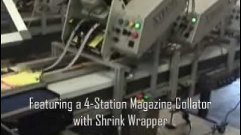 4-Station Magazine Collator with Shrink Wrapper
