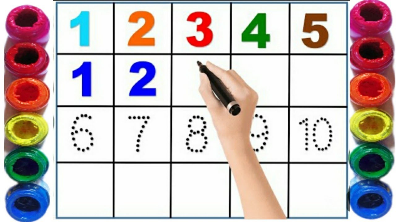 123 numbers, 123, 1234,12345, 123 numbers name, Colors for kids, 1 2 3 ...