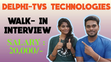 Walkin Interview @ DELPHI TVS, Chennai | Mechanical jobs| Freshers jobs | Job hiring 2025