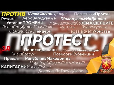 Протест на ВМРО-ДПМНЕ 16.12.2018