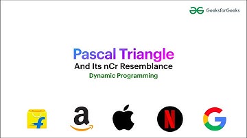 Pascal Triangle & Its nCr Resemblance | DP