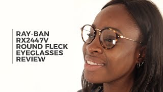 ray ban round fleck eyeglasses