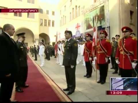 გაერთიანებული შტაბის ვიცე - პოლკოვნიკმა პრეზიდენტ მარგველაშვილს  სამხედრო სალამი არ მისცა