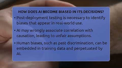 How Does AI Become Biased In Its Decisions? - Talking Tech Trends