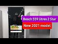 Bosch 559 litres 2 Star Double Door Refrigerator, Black Glass  Door KGN56LB411