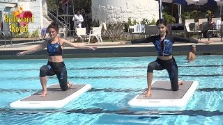 Rhea Chakraborty & Tanisha Mukerji At Speedo & Aquaphysical S Revolutionary Workout Part 1