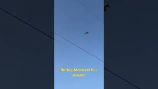 Fighter jet flyover during Montreal live stream! #shorts #short #montreal #flyover #fighterjet