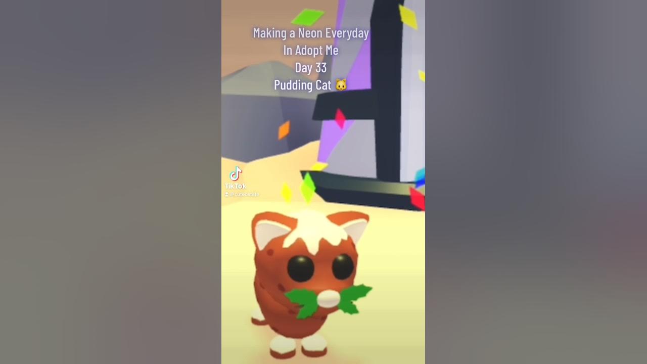 Making a Neon Pudding Cat in Adopt Me 🐱 day33 makinganeoneveryday 