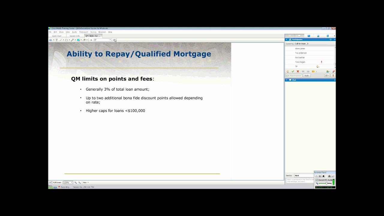 Qualified Mortgage Rule presented by Scott Griffin YouTube
