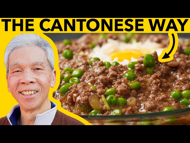 🤤 How a Chinese chef cooks Ground Beef! (窩蛋免治牛肉飯) class=