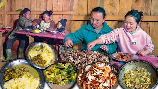 Nepali Village jungle Mushroom Recipe and Rice cooking & Eating | Nepali Chyau | Organic vegetables