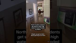 North Carolina residents stuck in chest-high waters in home flooded by Helene #shorts