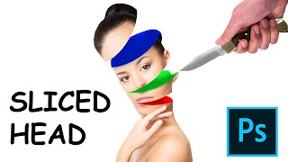 Face Manipulation | Sliced Head | Photoshop Tutorial | Face Slice Effect | Colour Arts98