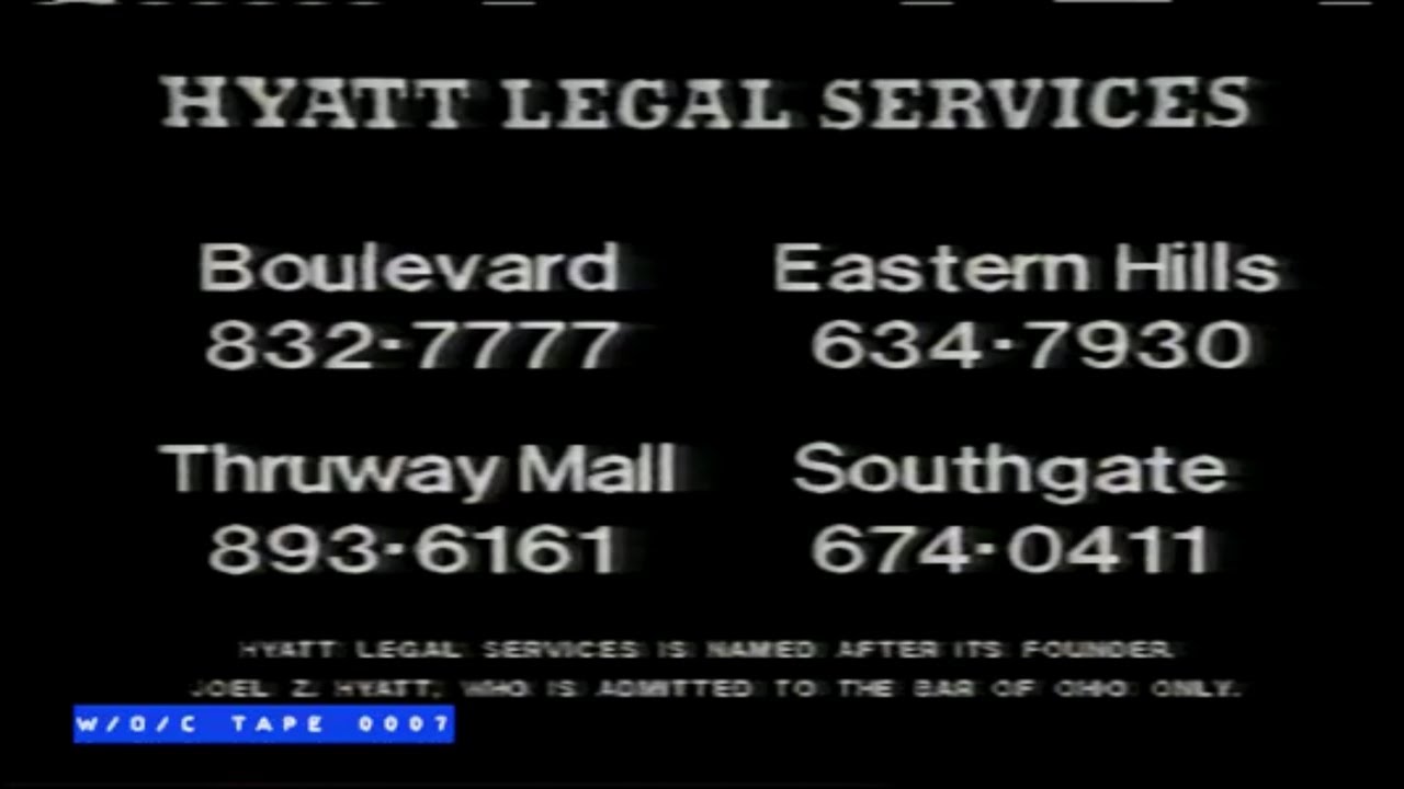 Hyatt Legal Services Commercial 1986 YouTube