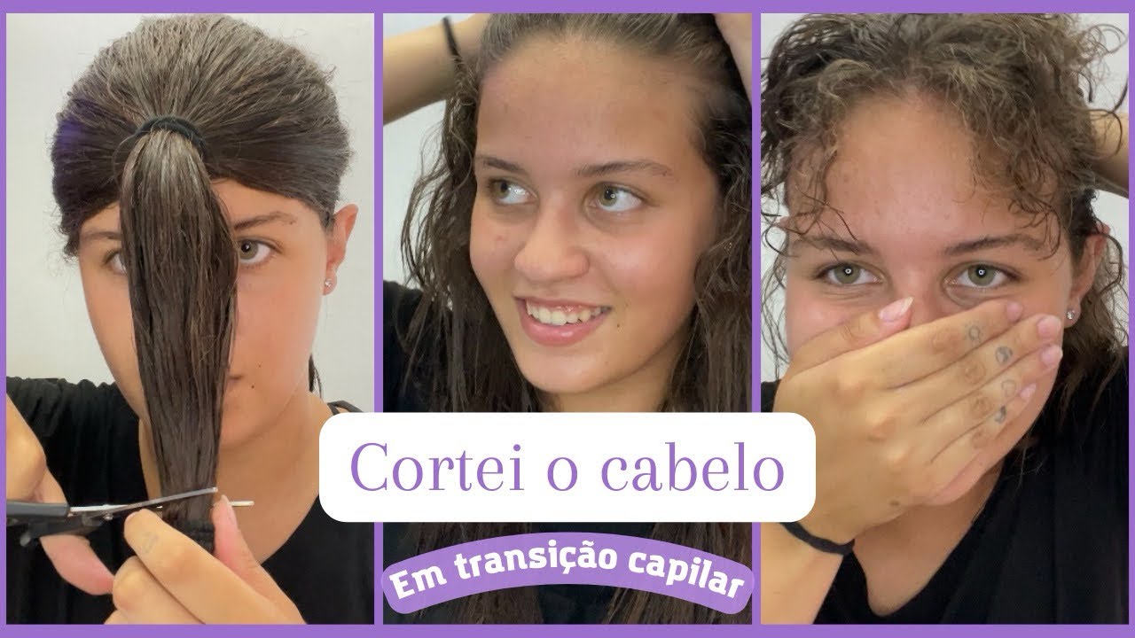 cortei o cabelo em camadas | transição capilar
