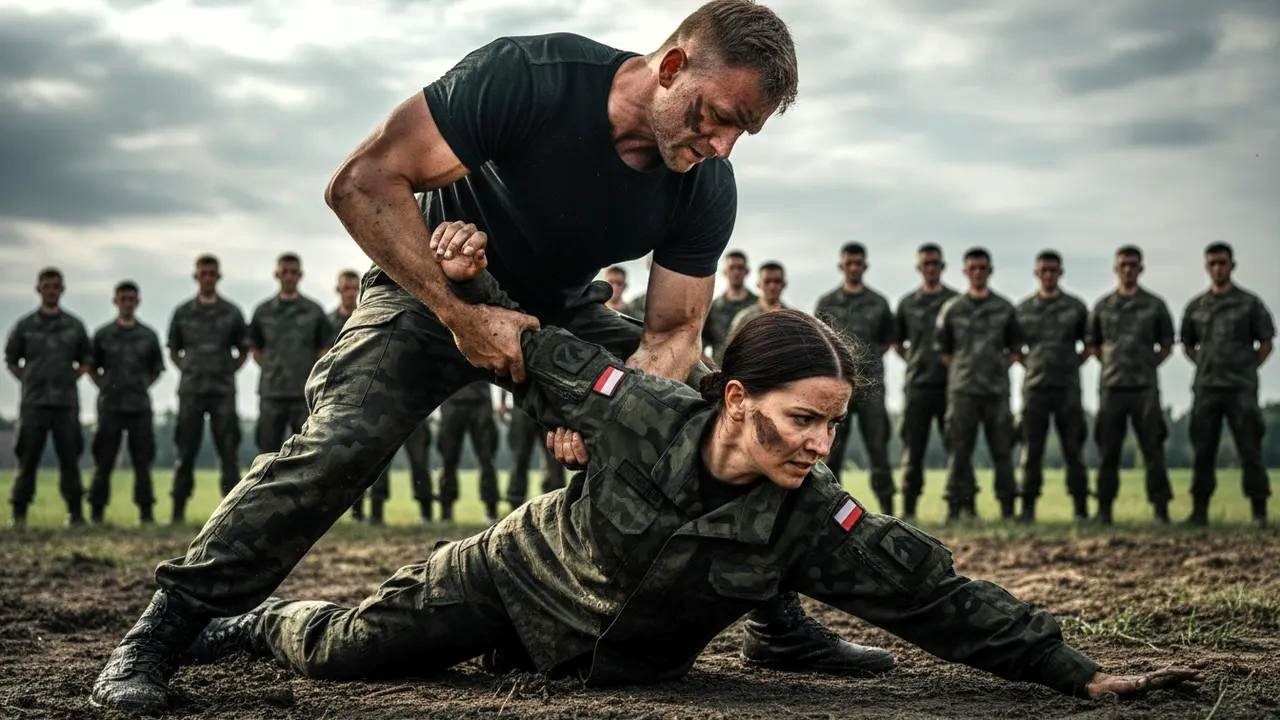 Sierżant powalił ją w błoto — chwile później odmieniła los i zostawiła go w hańbie