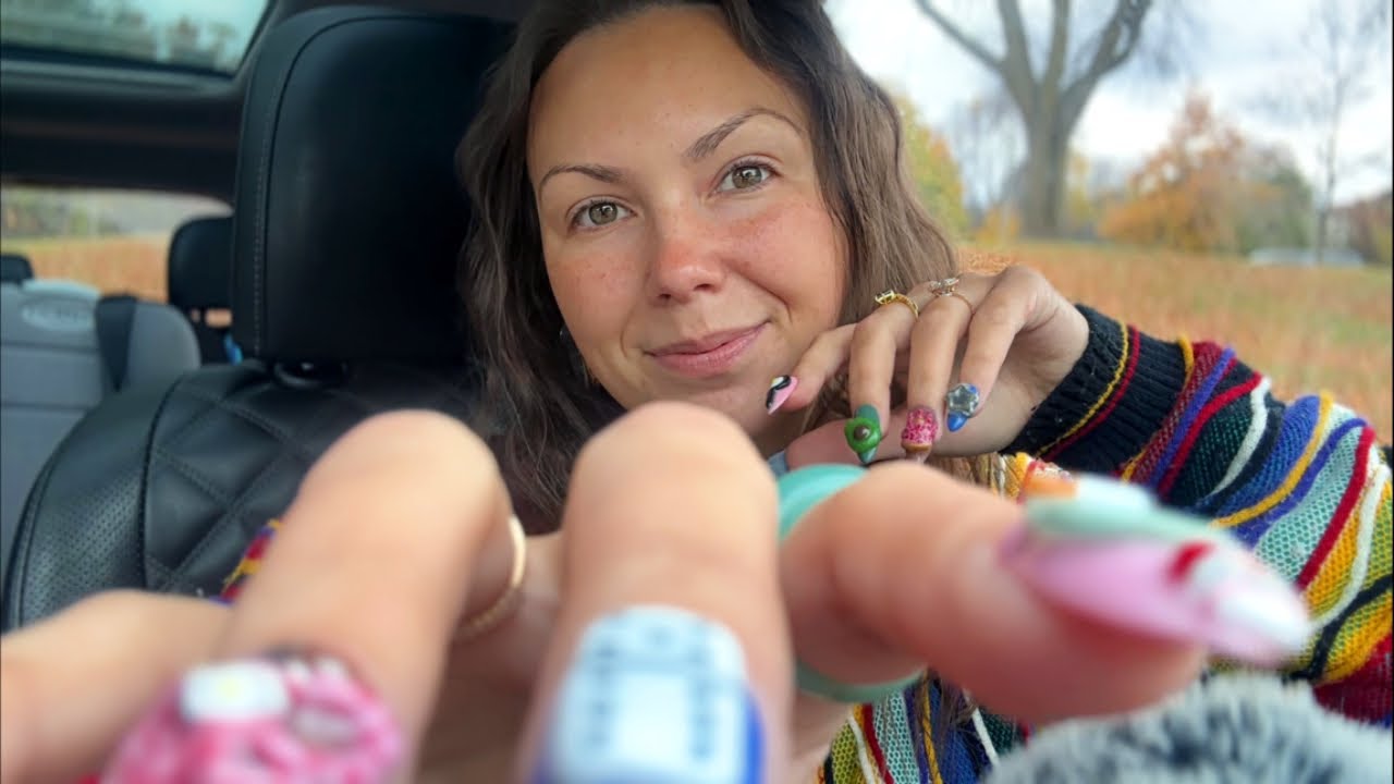 asmr/ nail tapping and crisp whispers✨ (Halloween recap)