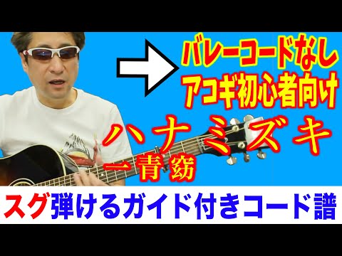 ハナミズキ ギター 弾き方 (初心者向け コード 簡単) / 一青窈 / Fコードなし