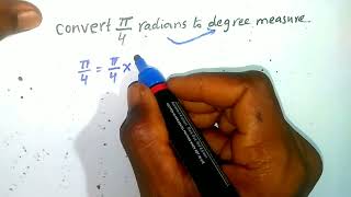 Convert π/4 radians to degree measure, convert Radians to degree #easypeoplemaths #radians #degree