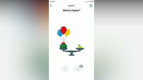 Easy Game - Which is Lighter? - Level 1 Solution