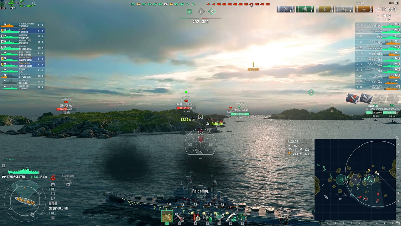 World of Warships - Worcester (198K Damage, 2 Kills)