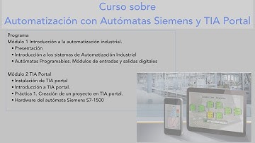 Presentación del Curso Automatización con autómatas programables SIEMENS y TIA portal