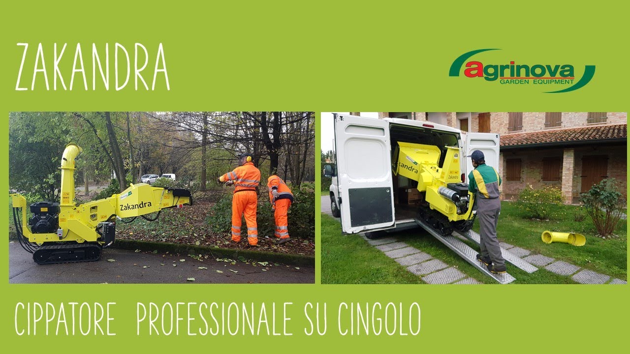 Cippatore a cingolo con radiocomando Zakandra Agrinova Demo 12 2018