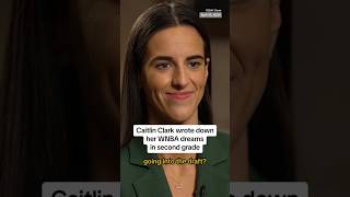 Caitlin Clark wrote down her WNBA dreams in second grade