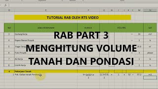 BELAJAR RAB (RENCANA ANGGARAN BIAYA) DARI NOL PART 3 (Pekerjaan Tanah & Pondasi)