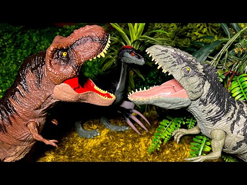【恐竜】ジュラシック・ワールド ギガノトサウルスVSティラノサウルスの激闘！シリーズ最強の肉食恐竜は一体どっちだ！？JURASSICWORLD