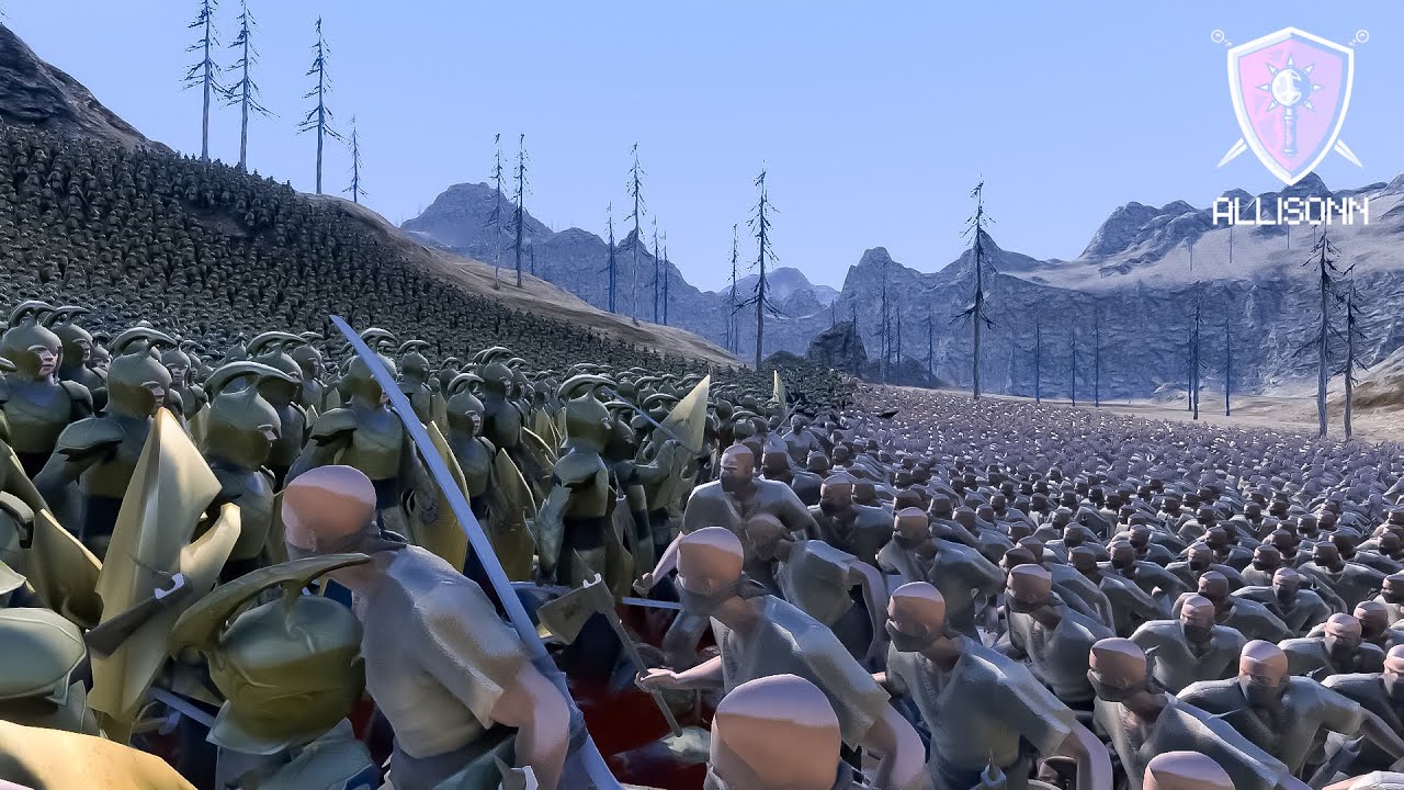 11.000 Elf Shields vs 12.000 Bandits- Ultimate Epic Battle Simulator 2- UEBS 2