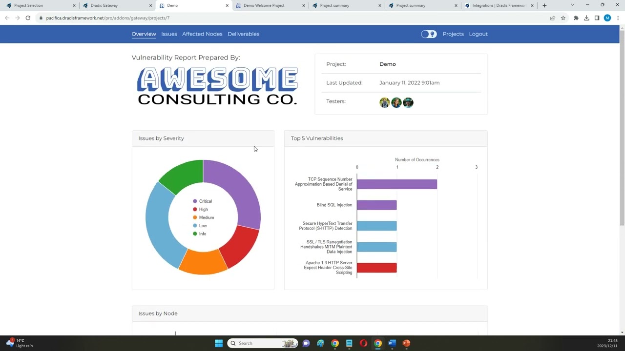 Dradis Pro - 10 Minute Demo