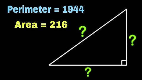 Find the Side Lengths of the Right triangle | Olympiad Geometry Problems