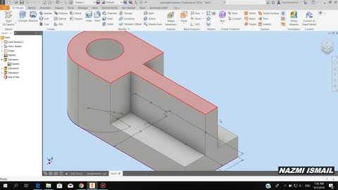 #017 I Autodesk Inventor: Mounting Block 3D Modeling I Nazmi Ismail