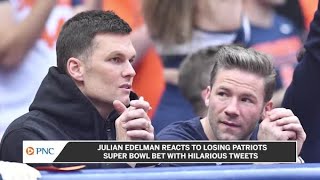 Julian Edelman has hilarious reaction to losing Patriots Super Bowl bet