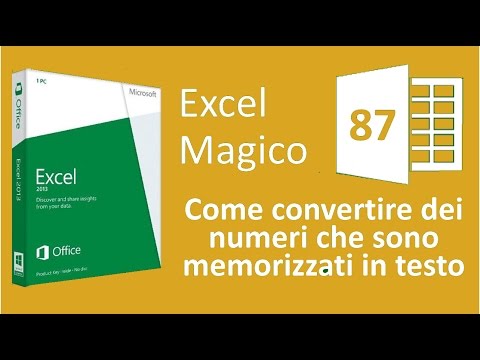 Video: Come convertire non numerici in numerici in Excel?