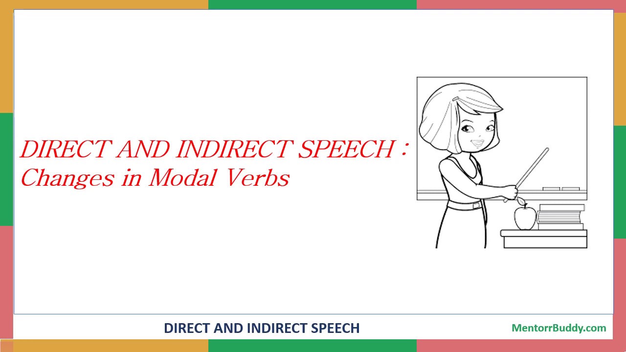 Direct and Indirect Speech : Changes in Modal Verbs - YouTube