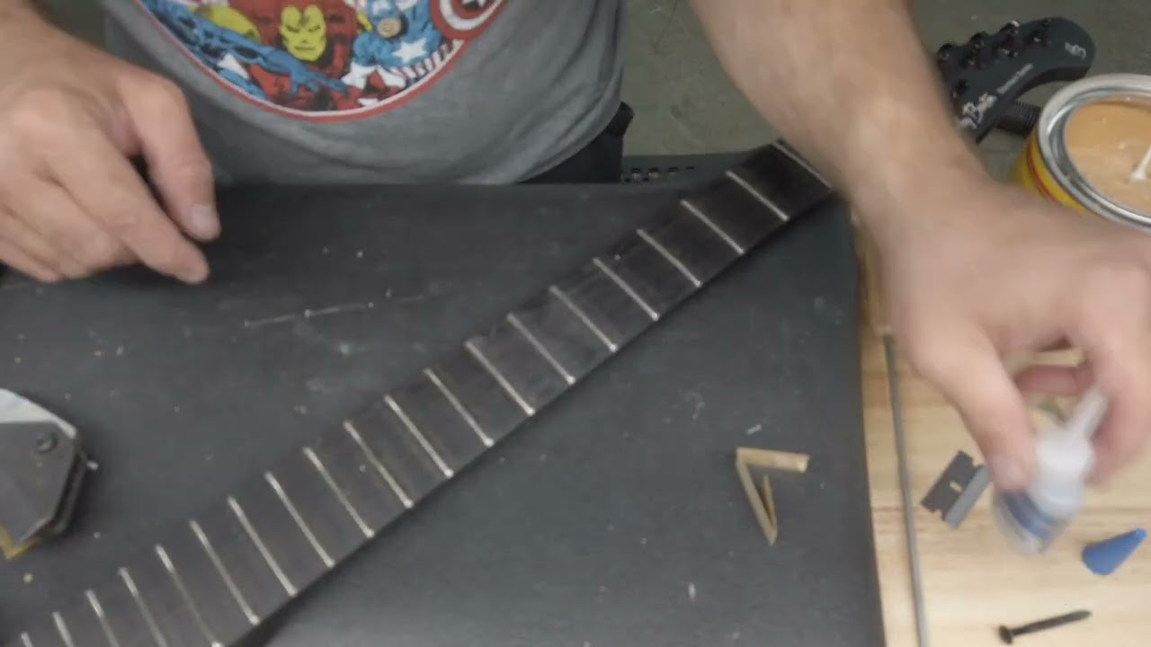 How to glue loose frets with CA