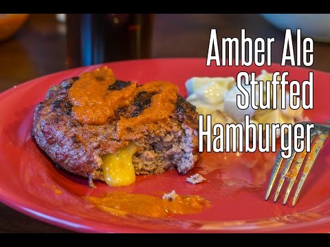 Amber Ale Stuffed Hamburger